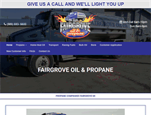 Tablet Screenshot of fairgroveoil.com